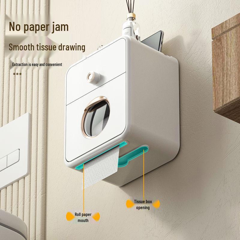 Настенный водонепроницаемый держатель для туалетной бумаги - Безударная стойка для хранения туалетной бумаги