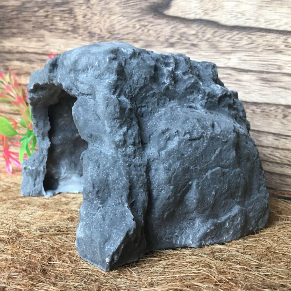 Resin Reptile Hideout Hiding Cave Artificial Pet Hide Rest  Shelter Landscaping Turtle Lair  Home