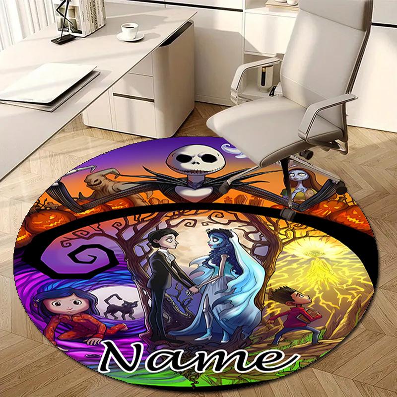Personalized J-Jack Round Chair Office Rug - Perfect for Mat, Office Chair & More - Ideal Gift for Birthdays and Holidays