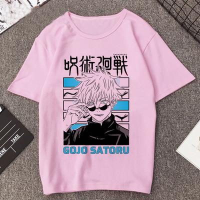 Новая японская манга Годжо Сатору Мужская футболка Jujutsu Kaisen Аниме Унисекс Футболка Харадзюку Каваи Короткий рукав Футболка Лето