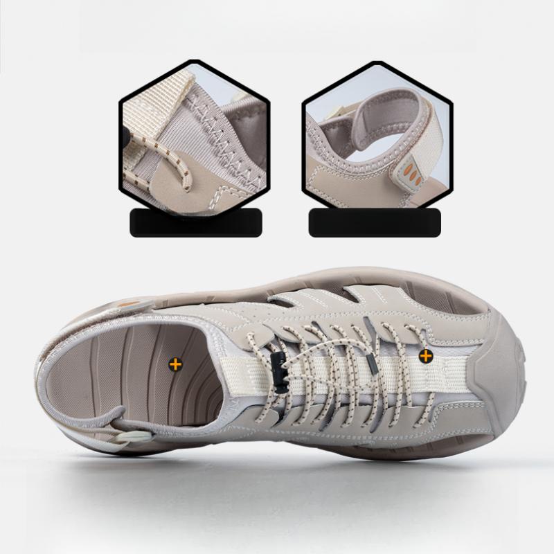 Летние мужские сандалии ручной работы из дышащей сетки, повседневная обувь