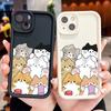 For Realme 11 11x 12x 12 Pro C21 C30 C33 C35 C65 OPPO A18 A38 A60 A96 Reno 10 11 12 Pro Cartoon Cute Cat Soft Full Camera Protect Shockproof Case