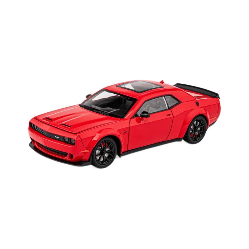1/24 Dodge Challenger Hellcat игрушечная машинка литая Metel Cars игрушечные машинки с откидным механизмом Hellcat со звуком и светом Hellc для детей