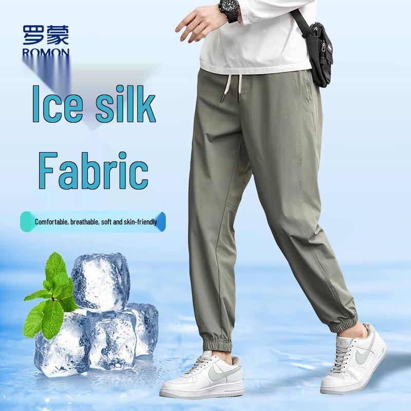 Мужские быстросохнущие джоггеры из ледяного шелка на кулиске Luomeng