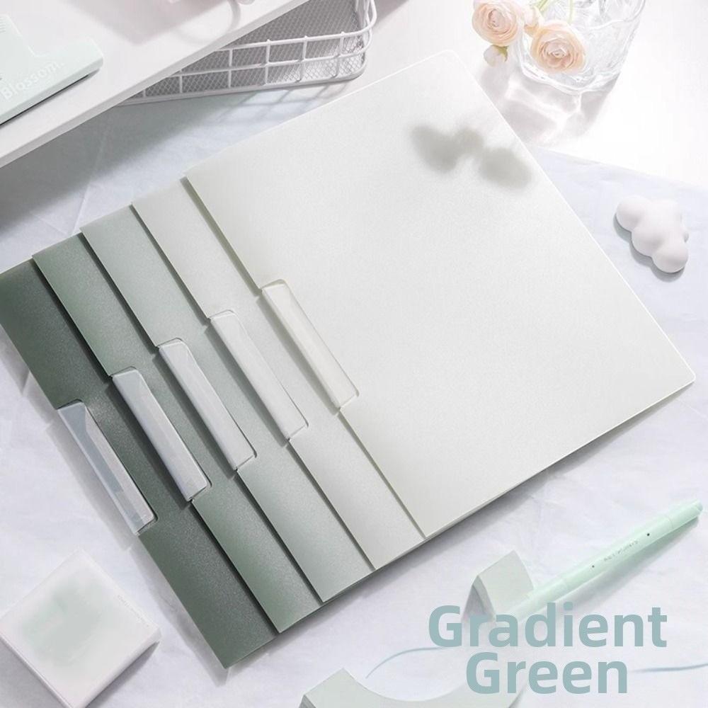 5Pcs Waterproof A4 File Folder Gradient Design Test Paper Storage Clip Document Container Contract