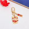 Chinese Style Lion Dance Keyring Loong Lunar New Year Pendant Fashion Zodiac Dragon Keychain  Kids