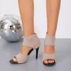 Мода 2025 Мода Женская обувь Открытый носок Женские сандалии Новые Большие размеры Платье Сандалии Женские Летние Уличные Бестселлер Сандалии на каблуке
