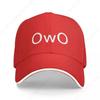 Kawaii OwO Emote Face Mouth Black Baseball Cap black fishing hat Golf Golf Unisex WoUnisexs
