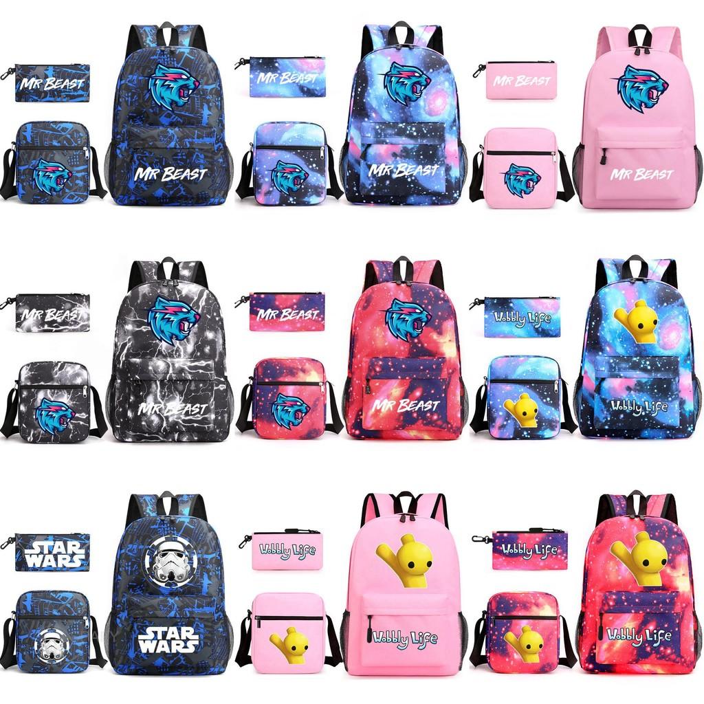 Школьный рюкзак Brawl Stars Набор из трех предметов Мультяшные сумки для хранения Подарок Детям