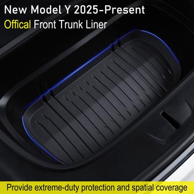 Для 2025 2026 Tesla Model Y Juniper Передний багажник Коврик Разделительная доска TPE Frunk Коврики Защитная накладка Органайзер Ящик для хранения Аксессуар