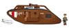 COBI Historical Collection Great Warmark V 9199 Tank (Male) No.