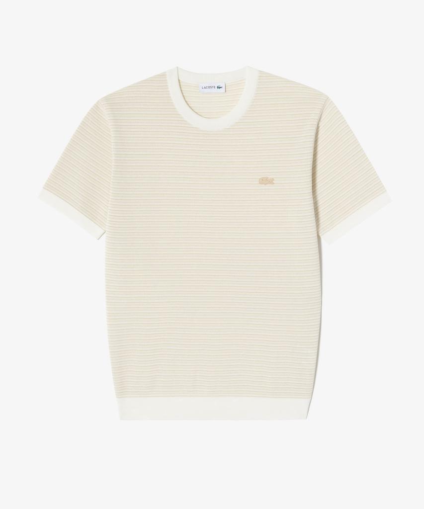 LACOSTE Men'S Multi-Stripe Short Sleeve Crew Neck Pullover Ah307E-56G 02S