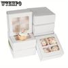 20pcs Gift Boxes for Packaging with Window and Dividers Four Compartment Treat Box White Jewelry Boxes Treat Boxes Gift Box for Weddings Parties