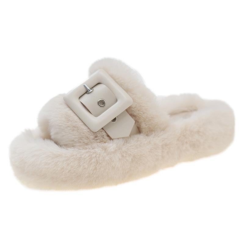 Женские пушистые женские меховые роскошные пушистые плюшевые тапочки, домашние мягкие нечеткие домашние тапочки на платформе, домашние повседневные зимние домашние теплые женские тапочки на высоком каблуке
