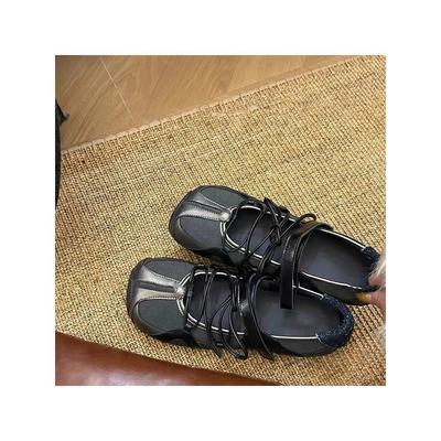 Функциональные балетки с квадратным носком для виндсерфинга, женские универсальные туфли Мэри Джейн с перекрестным ремешком на липучке и неглубоким вырезом