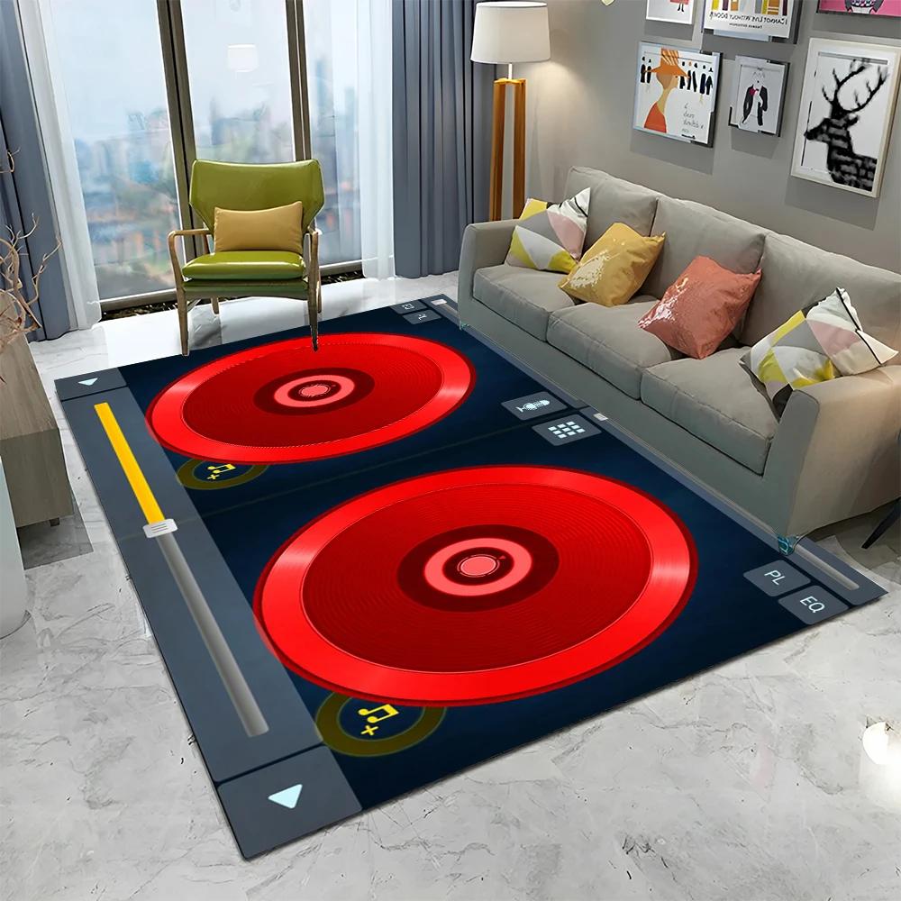 3D DJ Music Screen Keyboard Cartoon Carpet Mat для дома, гостиной, спальни, дивана, коврика для двери, коврика для детской зоны, нескользящий коврик для пола