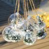 6Pcs 6/8/10cm Clear Plastic Christmas Ball PET Plastic Bauble  Navidad Gift
