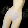 Mid Waist Minimalist Lingerie Women's Sexy Hollow Lace Underwear Ice Silk Breathable Triangle Panties