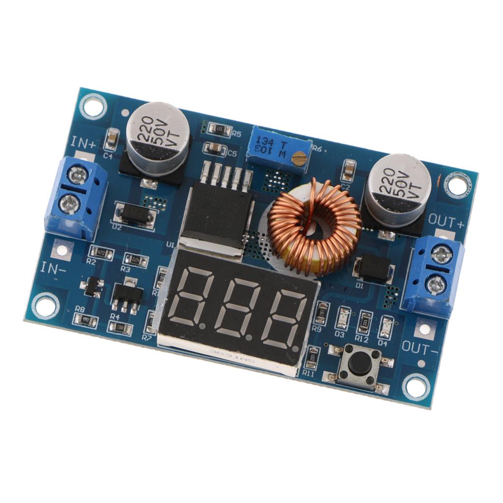 5A 75W Adjustable Buck Converter Power Supply Module LED Display