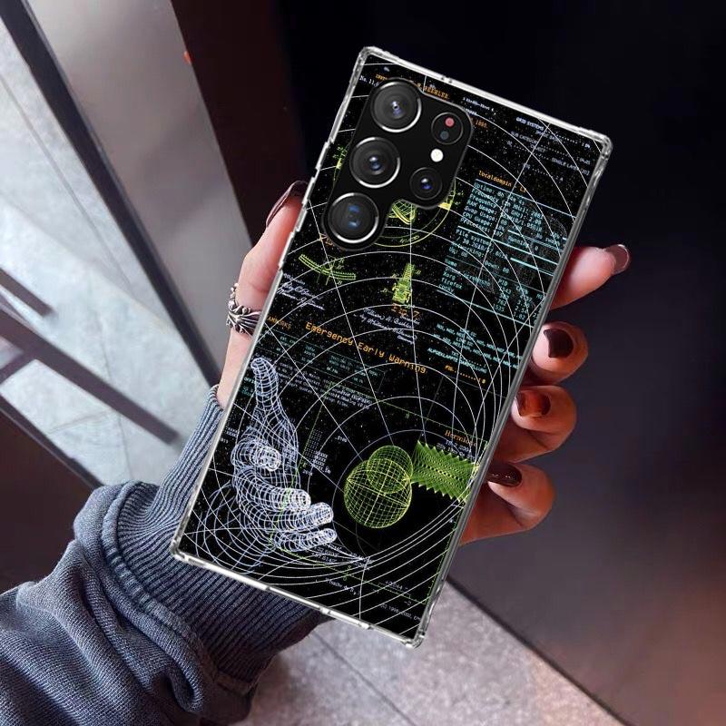 Black Hole Human Body Password Phone Case For Samsung Galaxy S23 S24 S25 Edge S26 Ultra S22 + S21 Plus S20 FE Cover Silicone Pri