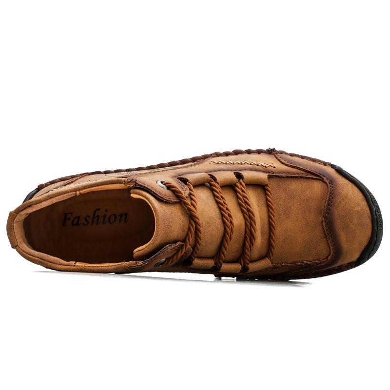 Мужская повседневная обувь с высоким берцем, размер 38–48, мужская обувь ручной работы из суперволокна, резиновая, с мягкой подошвой, большого размера для вождения автомобиля