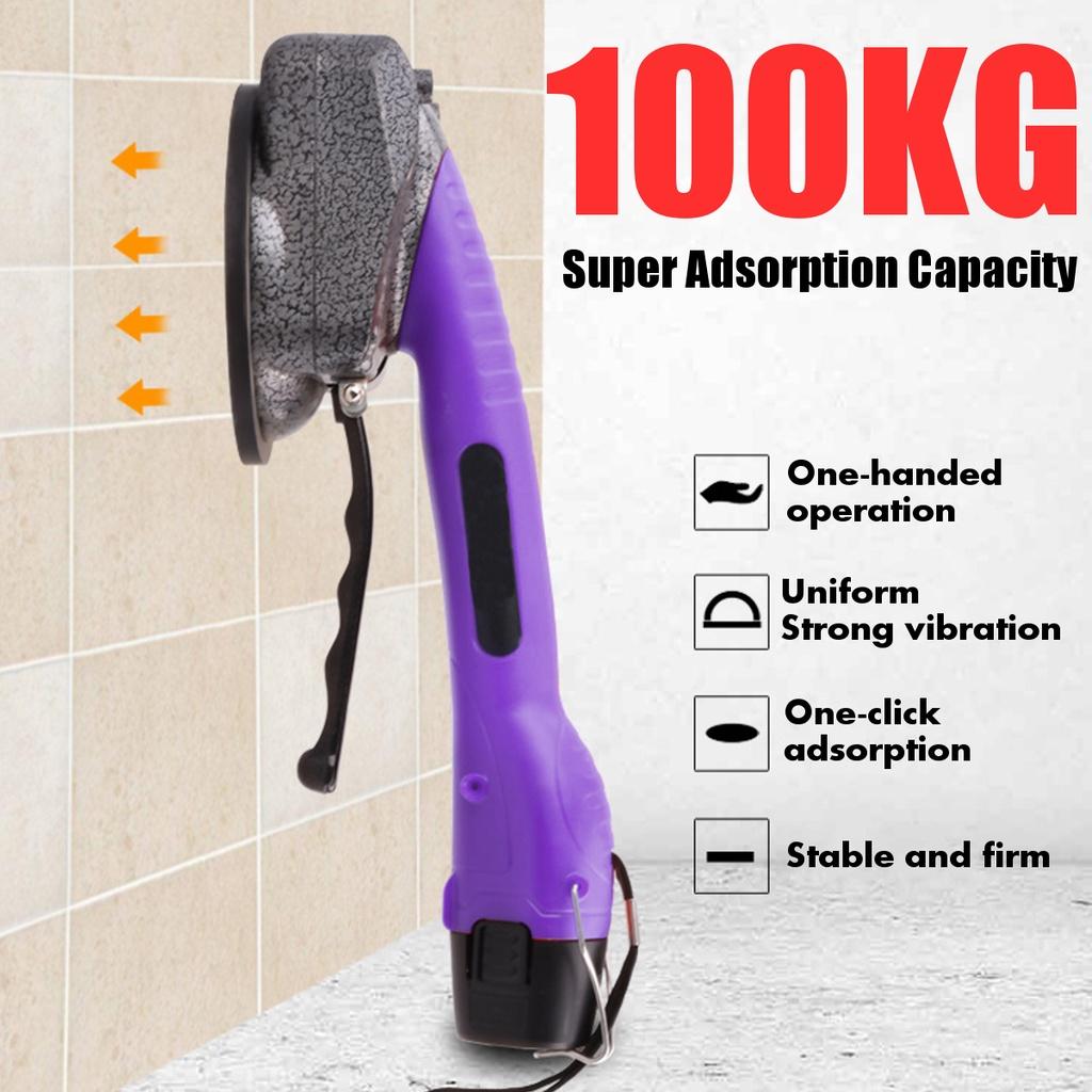 110V~240V 50-60HZ Tiling Tiles Machine Ceramic Tile Vibrator Suction Cup Automatic Floor Vibrator Adjustable Tiles Leveling Tool 1000W