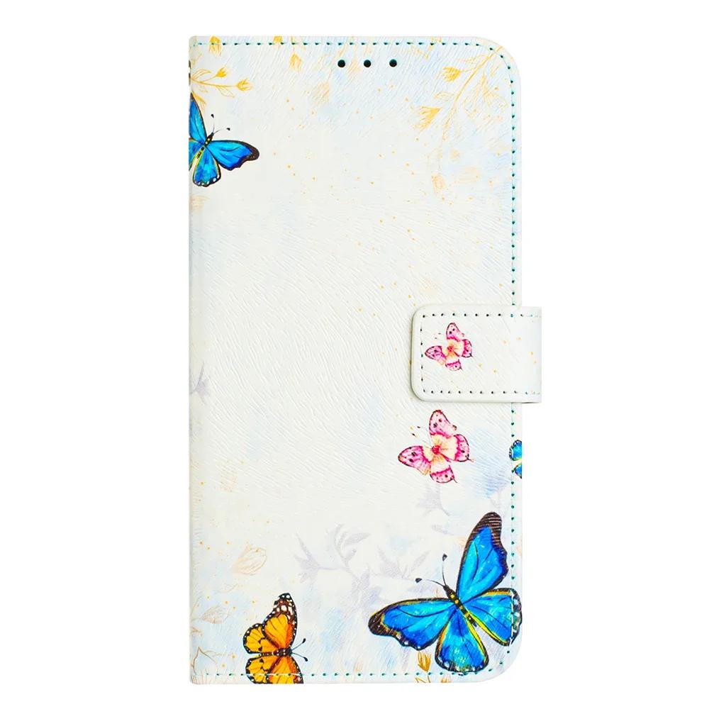 Цветной кошелек-чехол с рисунком для Xiaomi 14T Redmi 14C 13C 12C 11A Redmi Note 14 13 Pro Plus Ударопрочный чехол-книжка с подставкой