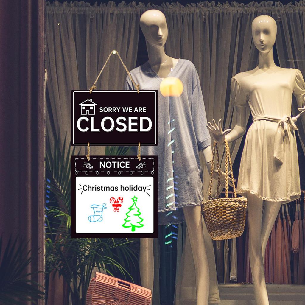 Двусторонняя табличка с часами работы магазина Открыто и Закрыто Табличка с часами Декоративные приветственные доски Табличка с часами работы для магазина, лавки, спортзала