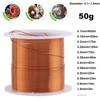 1-3Rolls 50g Copper Wire 0.1~1.5mm Cable Copper Wire Magnet Wire Copper Lacquer Wire Enameled Copper Winding Wire