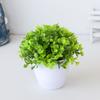 Faux Bonsai Energetic for Balcony Aesthetic Fake Grass Plants Pot Ornament Fancy Long-lasting Aesthetic