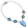 Owhyee Opal, Topaz Gemstone 925 Sterling Silver Jewelry Necklace 18"