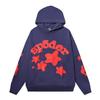 Sp5der Hoodie Unisex Oversized Cotton Pullover With Foil Letter Print Fall Casual Streetwear