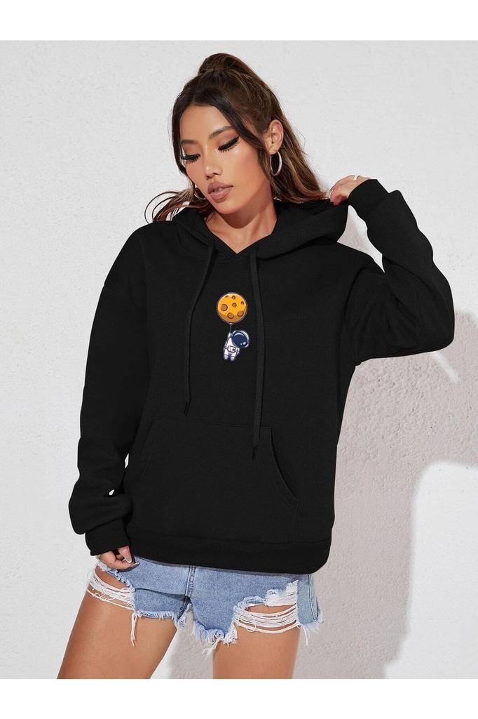 Женская толстовка большого размера с принтом унисекс, толстовка с капюшоном большого размера