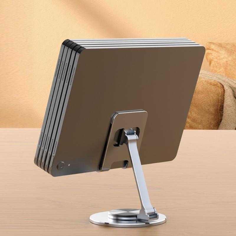 Stable & Portable Aluminum Phone Holder with 360° Rotating Base Perfect for Video Viewing Gaming & Recipe Checking Gift