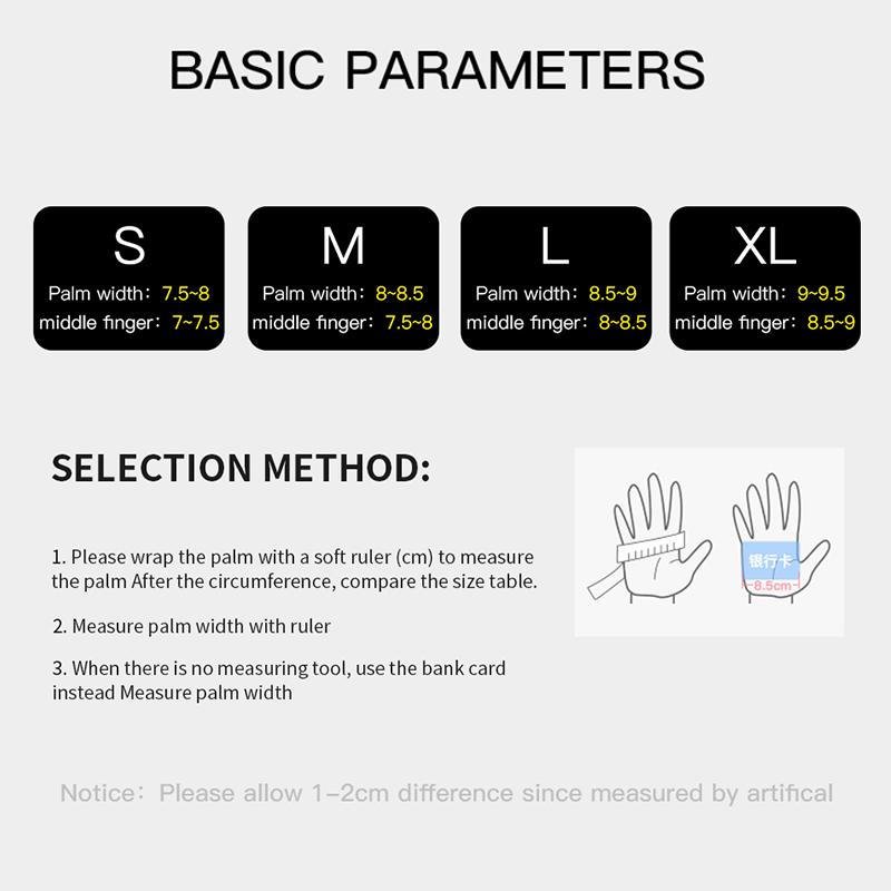 Autumn Winter Motorbike Gloves Men Windproof Anti-slip Touchscreen Warm for Work Gloves Cycling Skiing Mountaineering Black