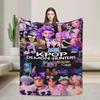 Cool K-Pop Demon  Hunter Super Soft Flannel Blanket For Sofa Couch Bedspread,Lightweight Throw Blanket For Living Room
