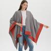 Women's Versatile Solid Color Spring Scarf Shawl - Imitation Cashmere Poncho for All Seasons