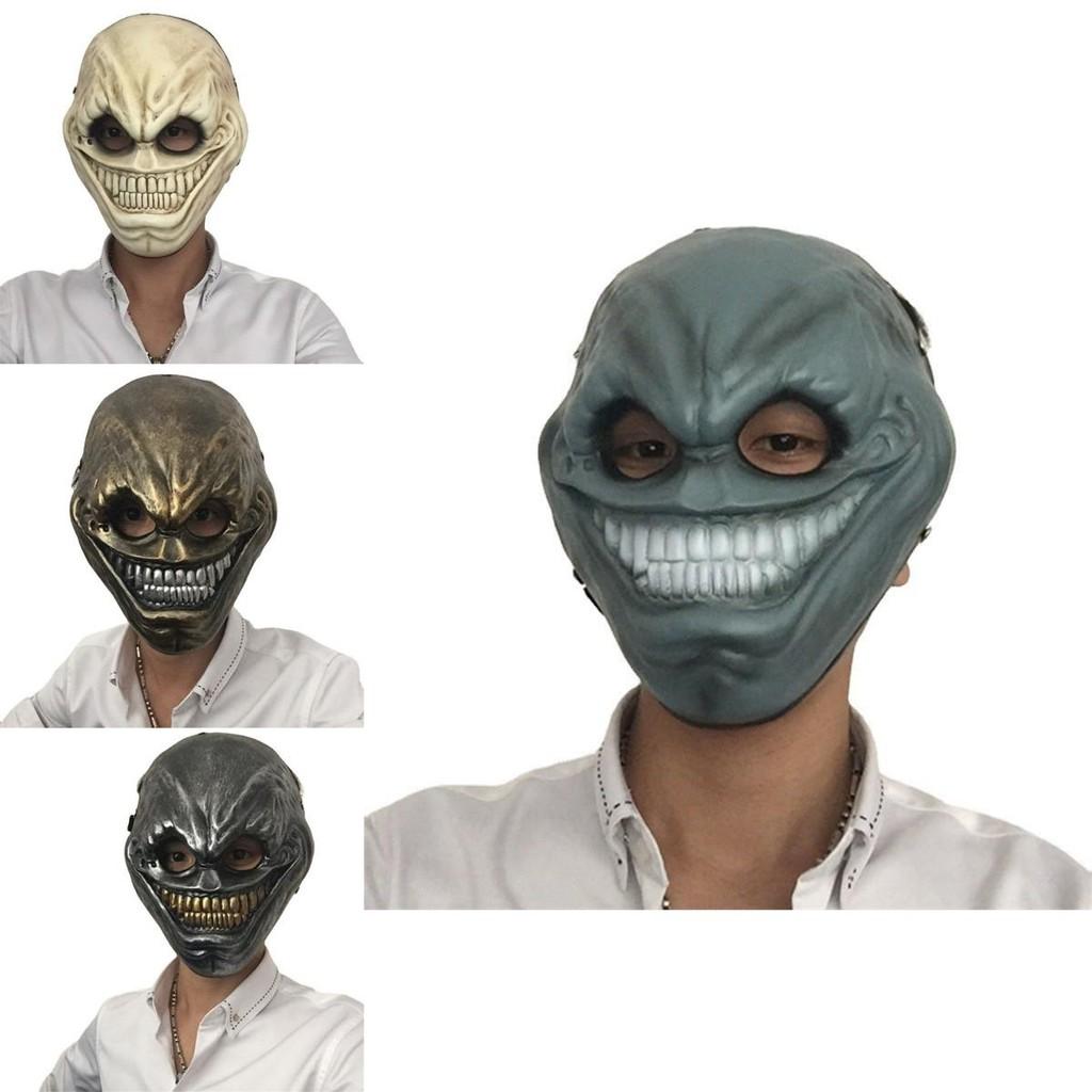 Уникальная маска из смолы серебряного, медного, синего и белого цветов для косплея и развлечений по игре Payday 2