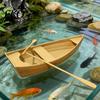 Minimalist Ornament 3D Printed Boat Figurine, Stable Ornaments with Paddle, Desktop Decoration Base Miniature for Home Office Display Creative