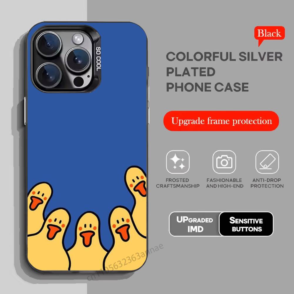Желтая Утка Чехол для телефона для iPhone 17 11 12 Pro Max Plus Mini Air SE 16e 14 15 16 13 Мягкий корпус