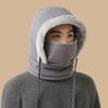 Fleece and thickened snow cap, scarf, mask, integrated cold-resistant and windproof skiing, Lei Feng hat, women's winter cycling, warm men