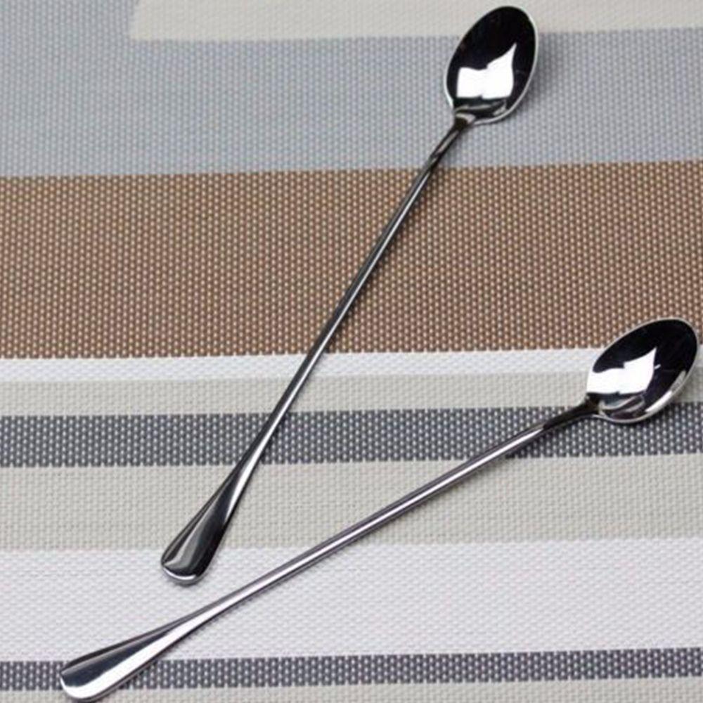 Accessories Dinner Round Spoon Handled Dessert Soup Steel Tea Stainless Spoons Teaspoon