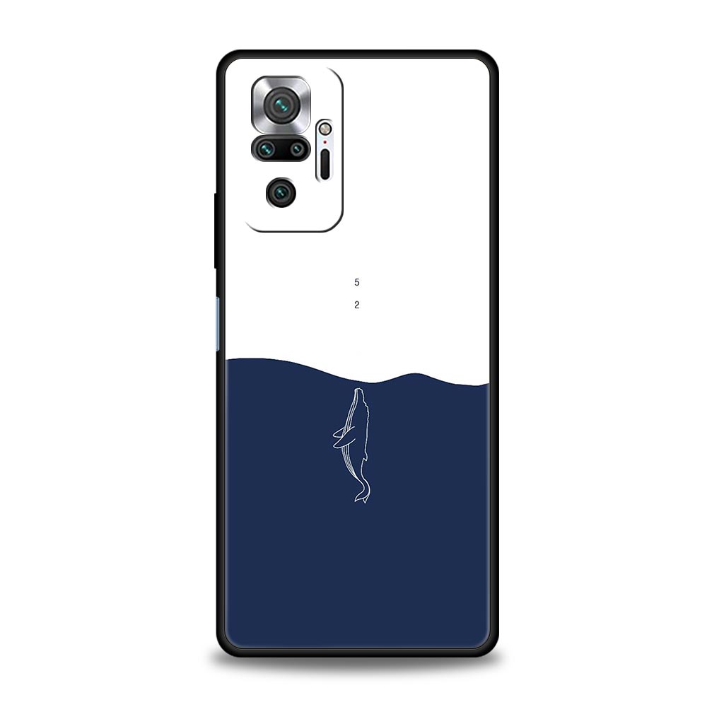 Парный чехол для телефона с дельфином и китом Для Xiaomi Redmi Note 14 13 12 Pro Plus 5G 9S 9 10 11 4G 14C 13C 12C 10C 9C 9A Мягкий чехол