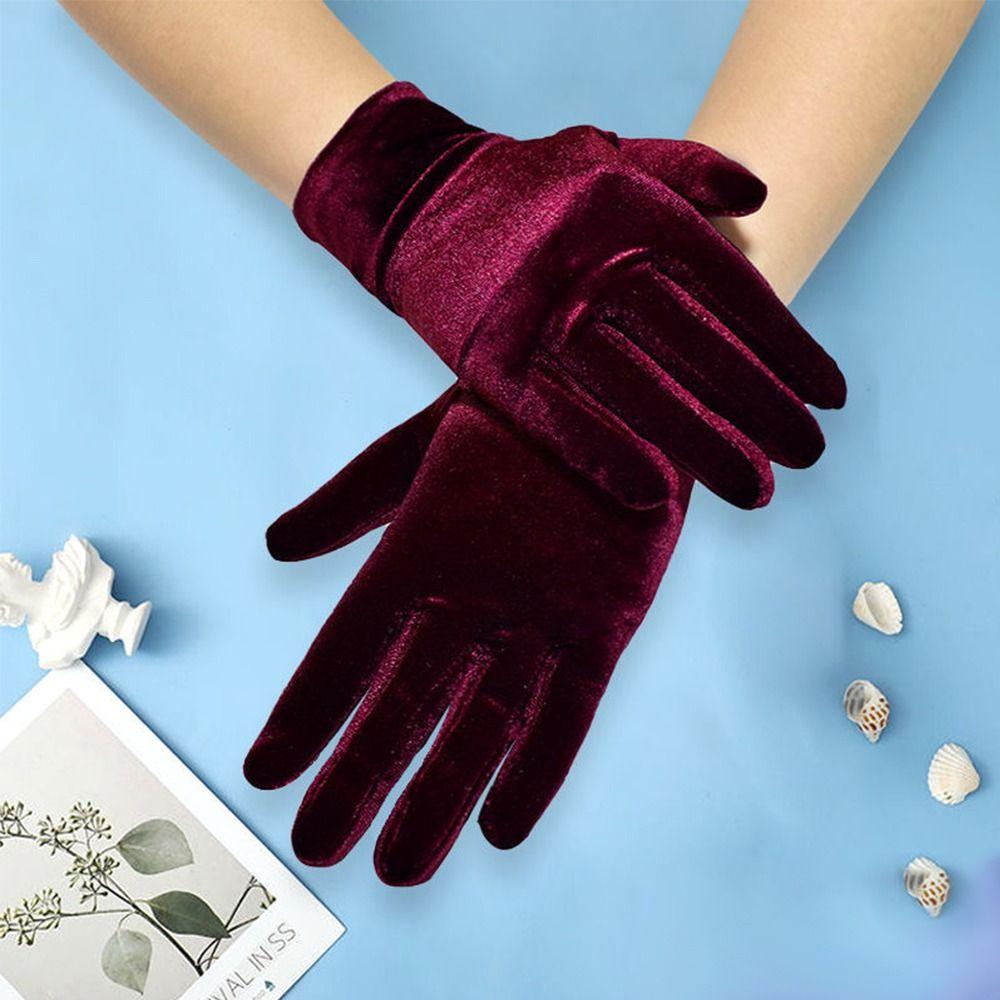 Halloween Autumn Winter Female Full Finger Velvet Full Finger Gloves Warm Gloves Mittens