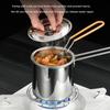 Three Piece Set Stainless Steel Deep Fryer With Frying Basket Multifunctional Small Pot Kitchen Specific Frying Chicken And Other Cooking Tools