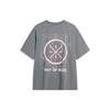 Li-Ning Wade Series Alphabet Print Round Neck Pullover Comfortable Loose Short Sleeve Drop Shoulder T-Shirt Men Tops Shadow-Gray AHSU363-1