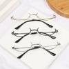 Unisex No Lens Myopia Photography Eyeglasses Half Frames Glasses Frame Decoration Eyewear