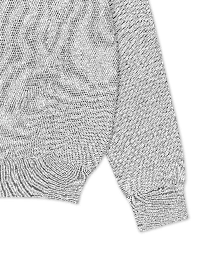 POLO RALPH LAUREN Textured Cotton Crewneck Sweater - Grey