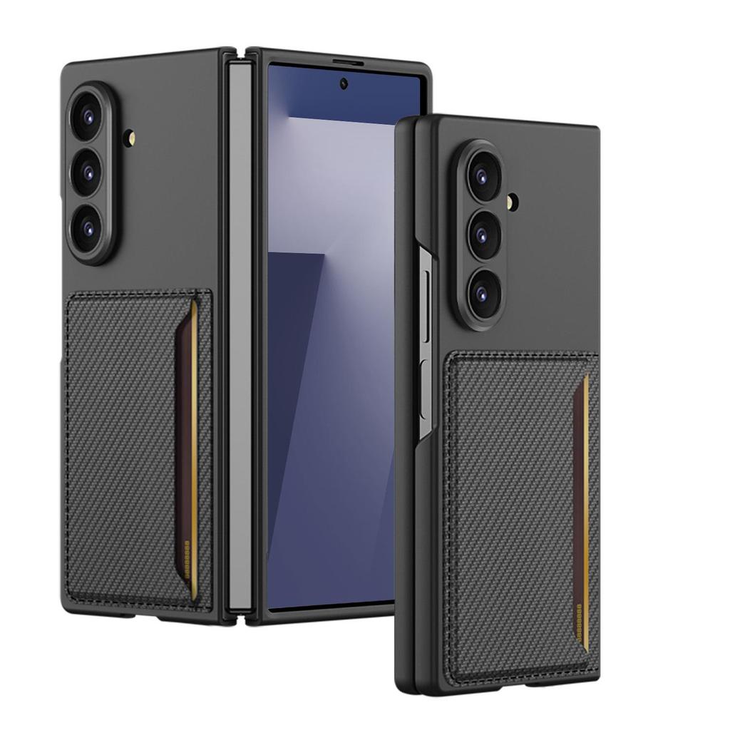 Ультратонкий чехол-книжка Samsung zFold7 в деловом стиле с держателем для карт и защитой от падений