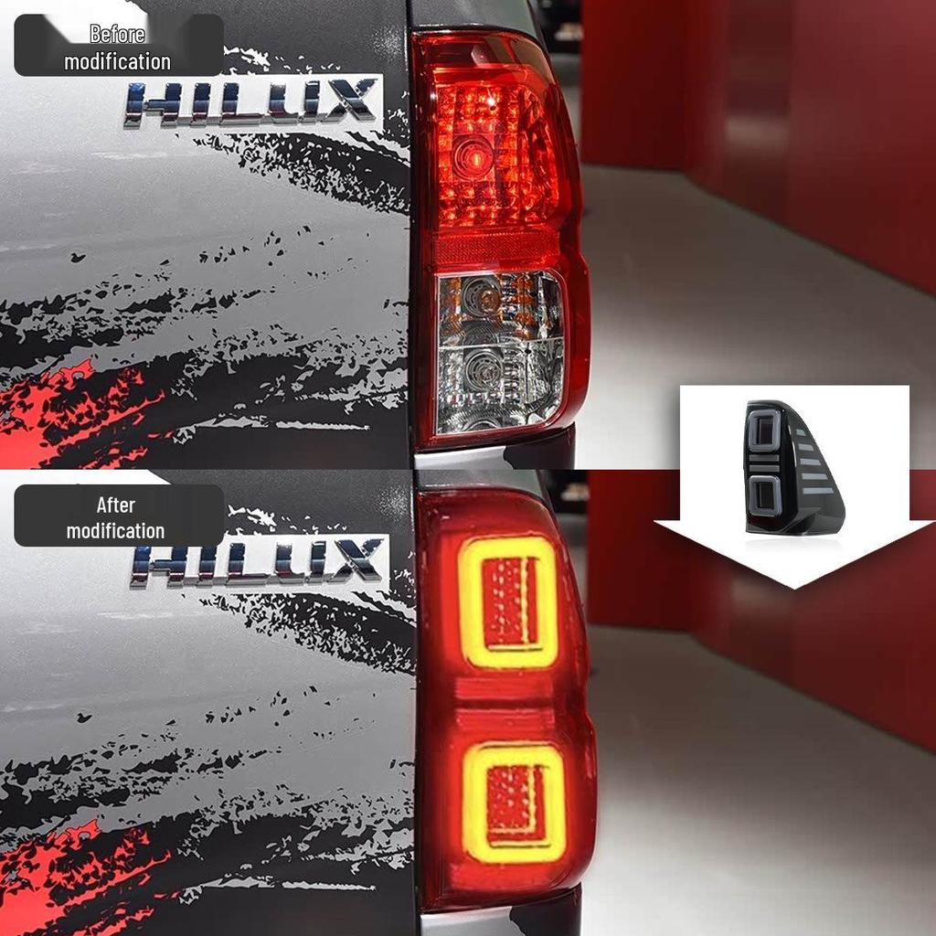 Светодиодный задний фонарь с эффектом бегущего потока для Toyota Hilux REVO 2015-2025